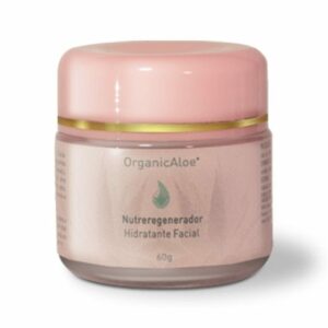 Creme Hidratante Facial Nutreregenerador com babosa aloe vera orgânica - OrganicAloe - Loja Mundo Aloe